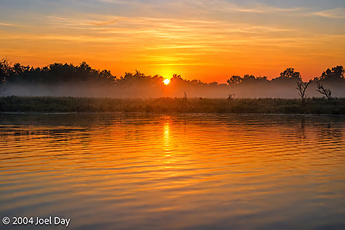 Sunrise over Yellow Water Billabong in Kakadu National Park, Northern Territory