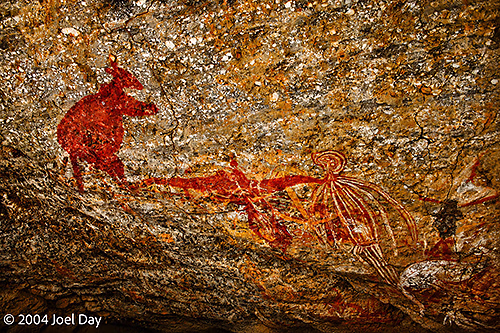 Aboriginal cave drawings in Kakadu National Park, Northern Territory