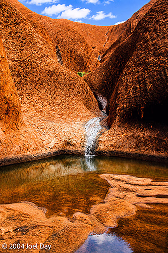 Water flowing off Uluru