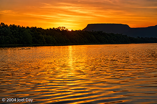 Sunset on the banks of the Victoria River, Northern Territory