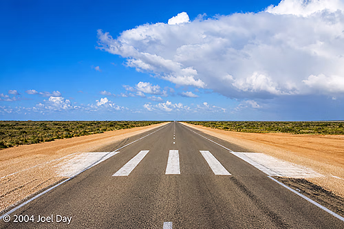 Royal Flying Doctors Service landing strip on the Eyre Highway