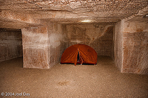 Disused opal mine underground campsite in Opal mine in Coober Pedy, South Australia 