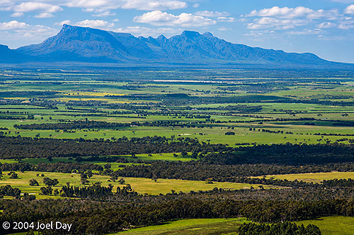 View of Stirling Range National Park from the top of Porongurup National Park, near Albany, Western Australia