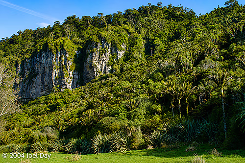 Cliffs along the Pororari River, South Island, New Zealand