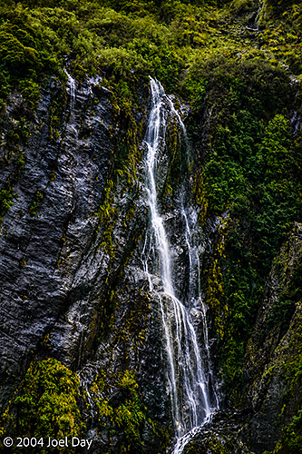 Waterfall near Franz Josef (Waiau) Glacier, South Island, New Zealand