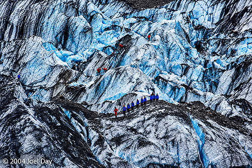 Climbers on Franz Josef (Waiau) Glacier, South Island, New Zealand