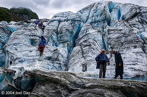 Climbers on Franz Josef (Waiau) Glacier, South Island, New Zealand