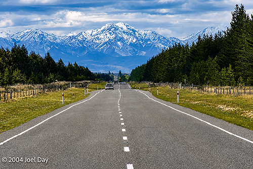 Highway across South Island, New Zealand