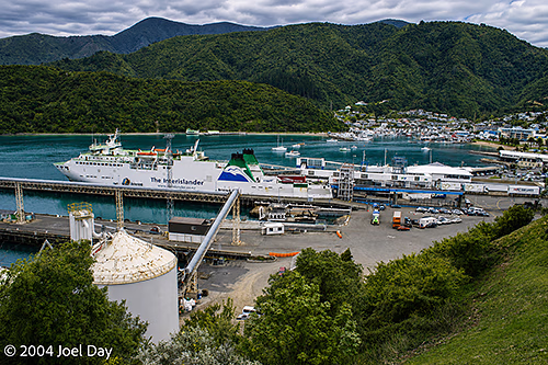 Wellington-Picton Interislander Cook Strait Ferry loading in Picton, South Island, New Zealand