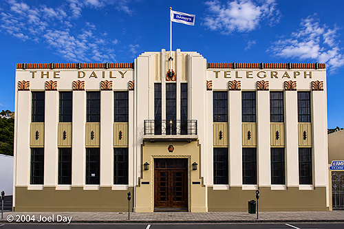 Art Deco Architecture in Napier, North Island, New Zealand