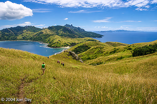 Hike across Wayalailai Island, Yasawas Island Group, Fiji