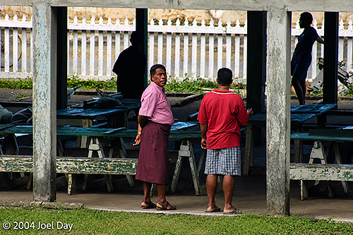 Men wearing Sulus in Fiji