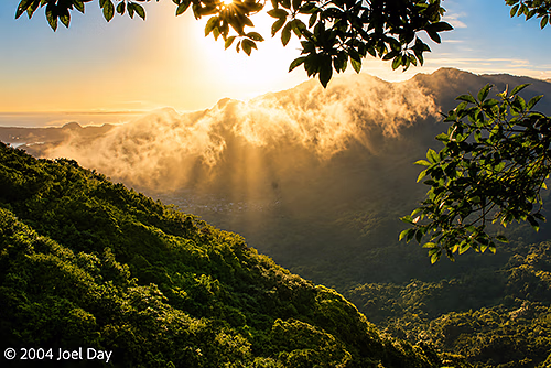 View from Volcanic Rim on Lovoni to Levuka Hiking Track, Ovalau Island, Fiji