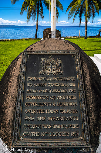 Levuka Deed of Cession, Ovalau Island, Fiji
