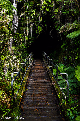 Entrance to Nāhuku (Thurston Lava Tube), Hawai'i Volcanoes National Park, Island of Hawai'i, Hawai'i