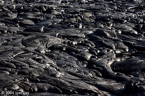 Hardened Lava in Hawai'i Volcanoes National Park, Island of Hawai'i, Hawai'i