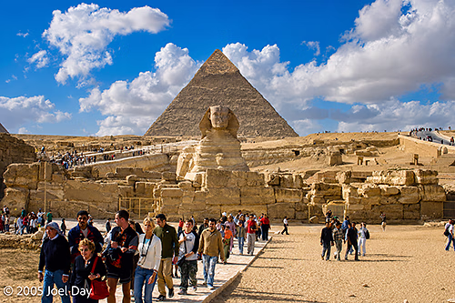 The Great Sphinx and the Pyramids of the Giza Necropolis near Cairo, Egypt