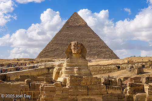 The Great Sphinx and the Pyramids of the Giza Necropolis near Cairo, Egypt