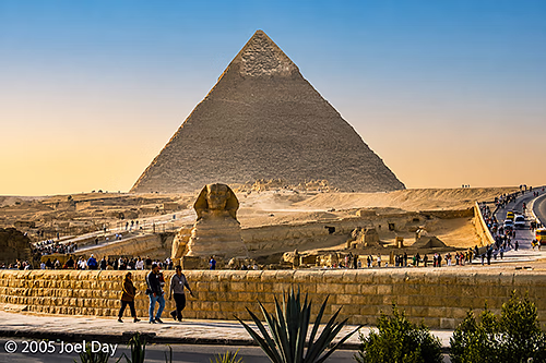 The Great Sphinx and the Pyramids of the Giza Necropolis near Cairo, Egypt