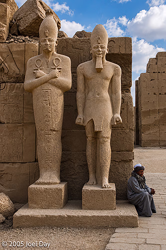 Tout waiting for tourists at the Ancient Karnak and Luxor Temples, Luxor, Egypt