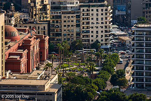 The Egyptian Museum (in red), Cairo, Egypt