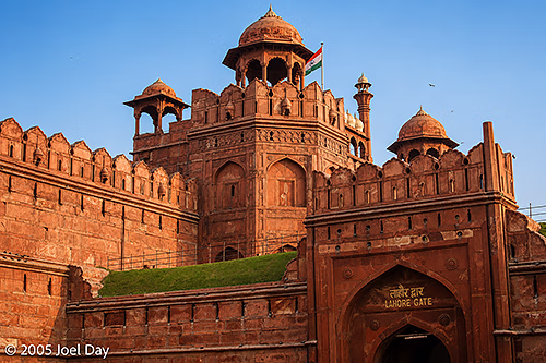 The Red Fort (1639), a historic Mughal fort located in the Old Delhi area of Delhi, India