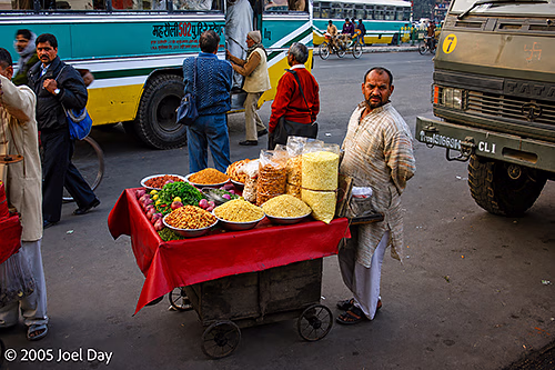 Food Vendor on the streets of Delhi, India