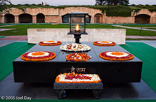 Mahatma Gandhi Eternal Flame, Raj Ghat Memorial, New Delhi, India