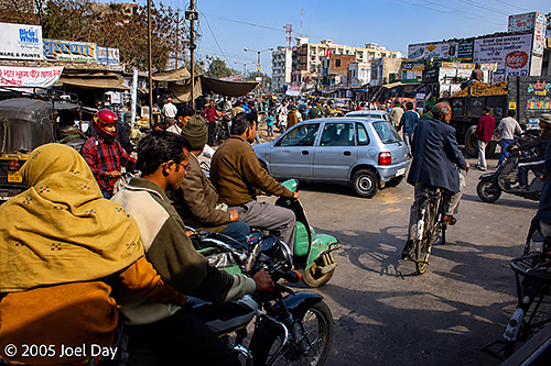 Street Traffic around Agra, Uttar Pradesh, India