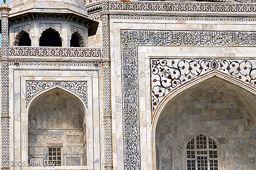 Details of the Taj Mahal, Agra, Uttar Pradesh, India