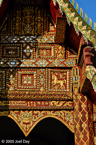 Buddhist temple design in Chiang Mai, Thailand