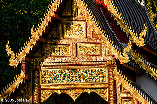 Buddhist temple design in Chiang Mai, Thailand