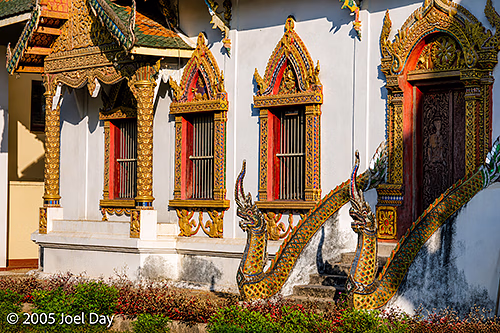Buddhist temple design in Chiang Mai, Thailand