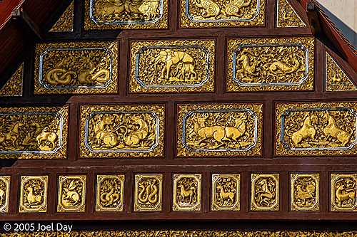 Buddhist temple design in Chiang Mai, Thailand