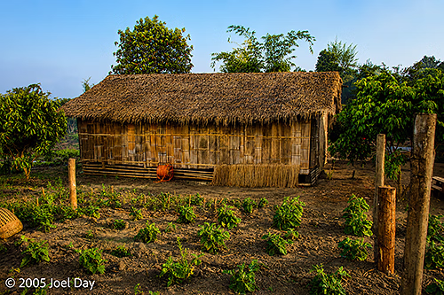 Mountain Village Huts near the Thai-Burma Border, Chiang Mai Province, Thailand