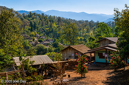 Mountain Village Huts near the Thai-Burma Border, Chiang Mai Province, Thailand