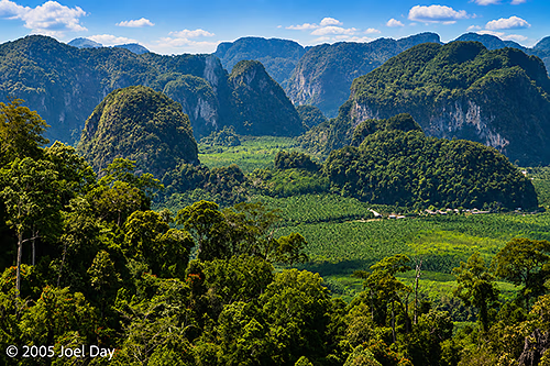 View from Tiger Cave Temple (Wat Tham Suea), Krabi Province, Thailand