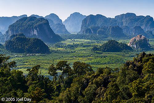 View from Tiger Cave Temple (Wat Tham Suea), Krabi Province, Thailand