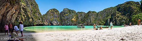 Maya Bay on the uninhabited island of Ko Phi Phi Le in Thailand