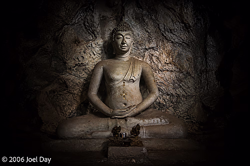 Buddhist Temple in Cave near Khao Yai National Park, Thailand
