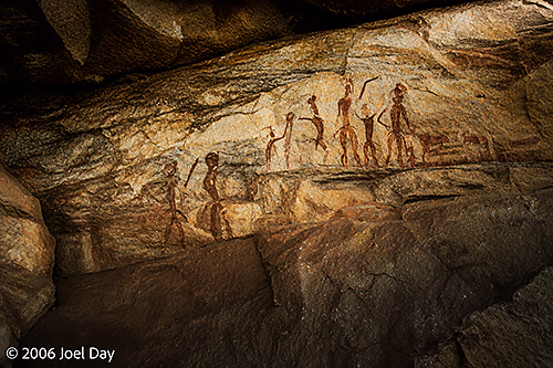 3,000-5,000-year-old Prehistoric Cave Paintings near Khao Chan Ngam, Nakhon Ratchasima Province, Thailand.