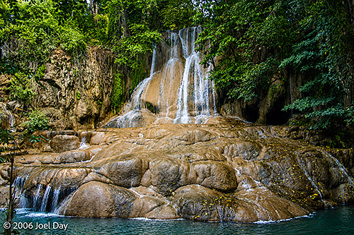 Waterfall in Erawan National Park, near Kanchanaburi, Thailand
