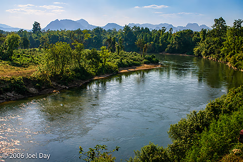 Mountainous terrain along the Thai-Burma border west of Kanchanaburi, Thailand