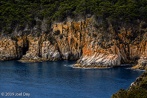 Lichen Cliffs of Freycinet National Park, Tasmania