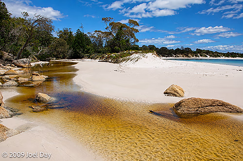 Stream draining into Wineglass Bay, Freycinet National Park, Tasmania