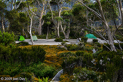 Campers near Lake Windermere, Overland Track, Tasmania