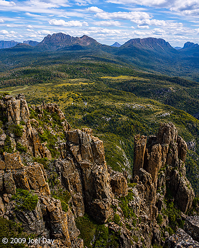 View from the top of Mount Oakleigh (1286m) near the Overland Track in Tasmania