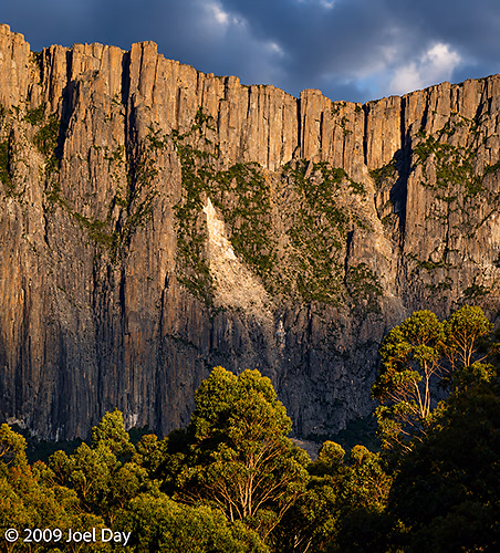 View of Mount Massif (1514m) from the Kia Ora Hut along the Overland Track in Tasmania