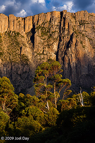 View of Mount Massif (1514m) from the Kia Ora Hut along the Overland Track in Tasmania