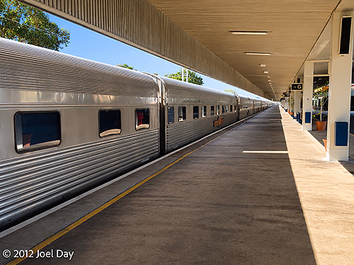 Indian Pacific awaiting departure from East Perth Train Station